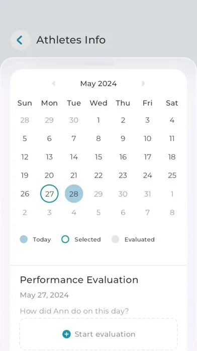 Tangkapan skrin HOH - Athlete Progress Tracker