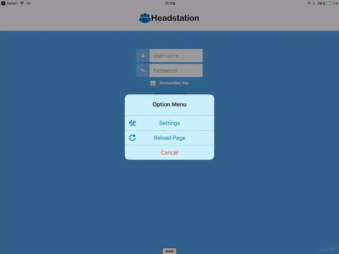 Tangkapan layar Realmd iPad 