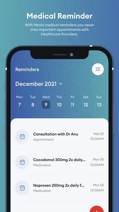 MyHeala App スクリーンショット