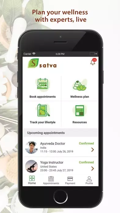 Capturas de tela do Satva, Inc.