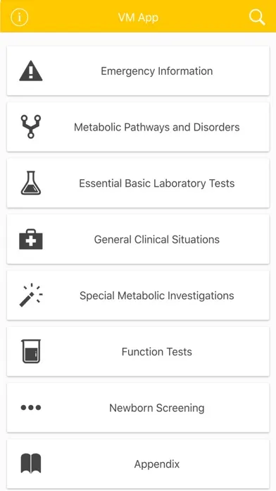Ảnh chụp màn hình của eVM - Vademecum Metabolicum