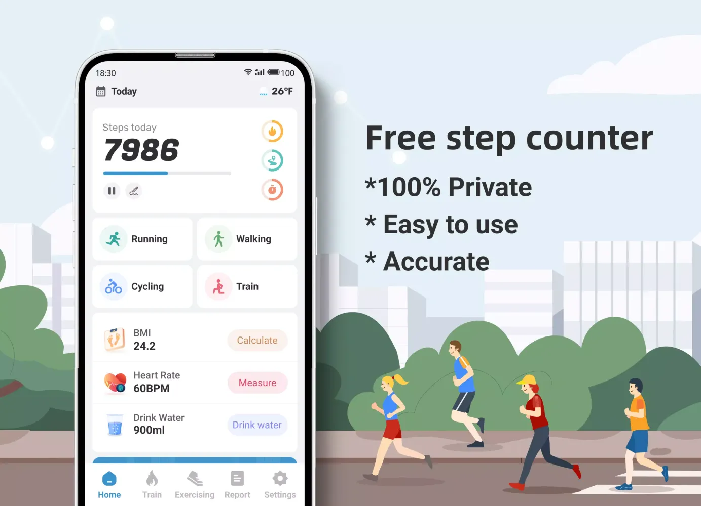 Zrzuty ekranu Step Counter - Pedometer & BMI
