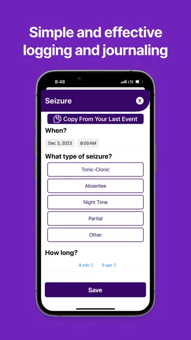 Epipal: Seizure Alerts & Log Screenshots