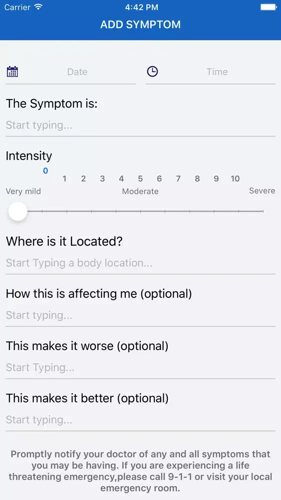 Tangkapan layar My Symptom Tracker (Health)