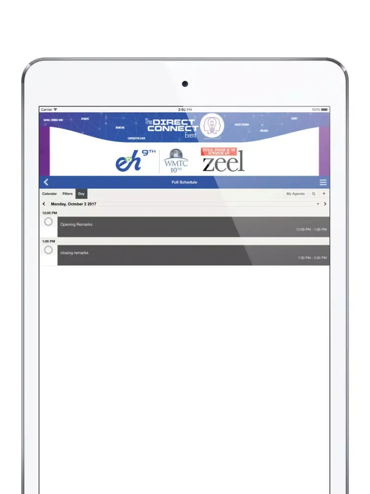 EHBC WMTC Direct Connect Event iPad  スクリーンショット