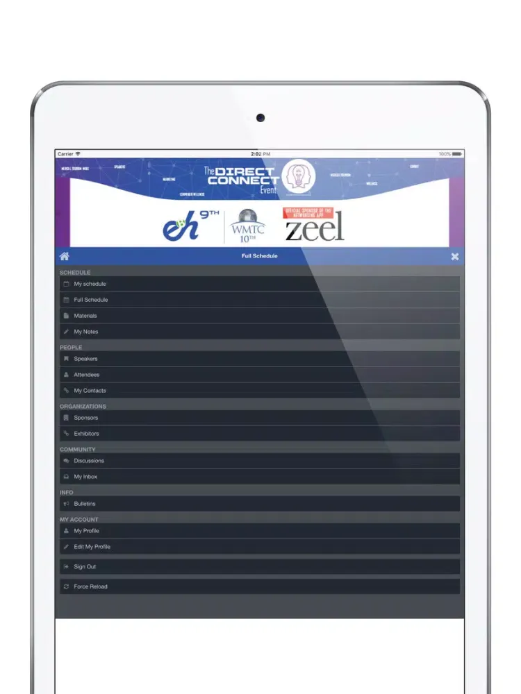 EHBC WMTC Direct Connect Event iPad  スクリーンショット
