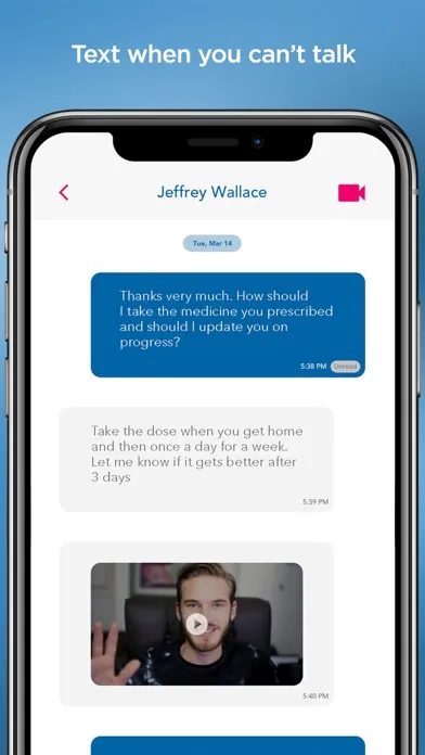 Capturas de pantalla de Healthchat - Video messaging