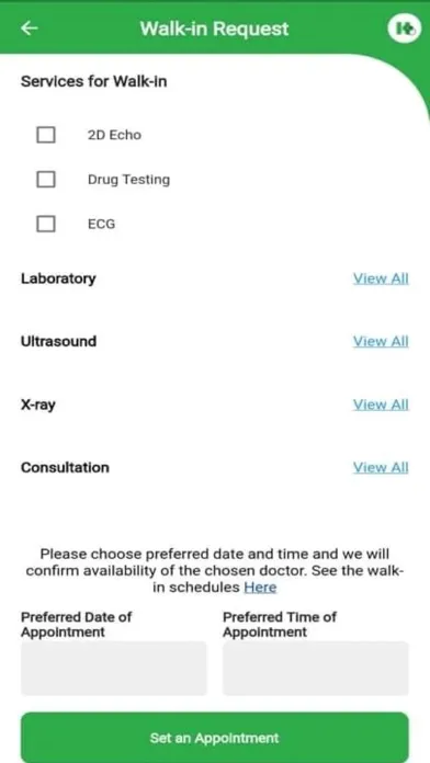 HealthCheck Clinic Screenshots
