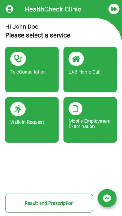 HealthCheck Clinic Screenshots