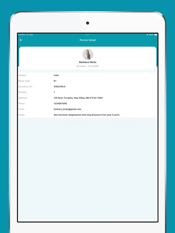 HealthDiary: Medical History iPad  Screenshots