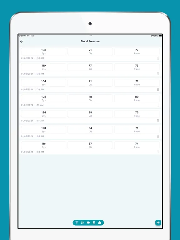 HealthDiary: Medical History iPad  Screenshots