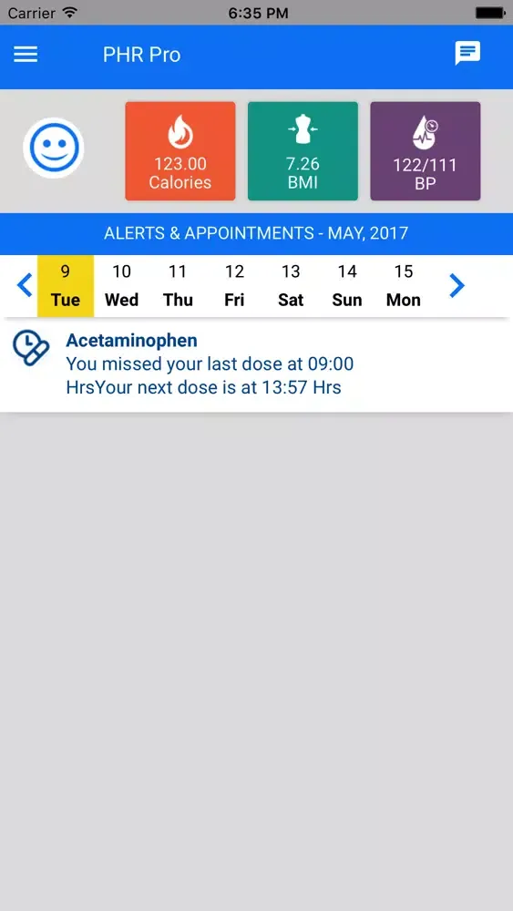 HEC Patient Screenshots