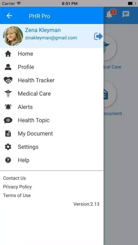 HEC Patient Screenshots