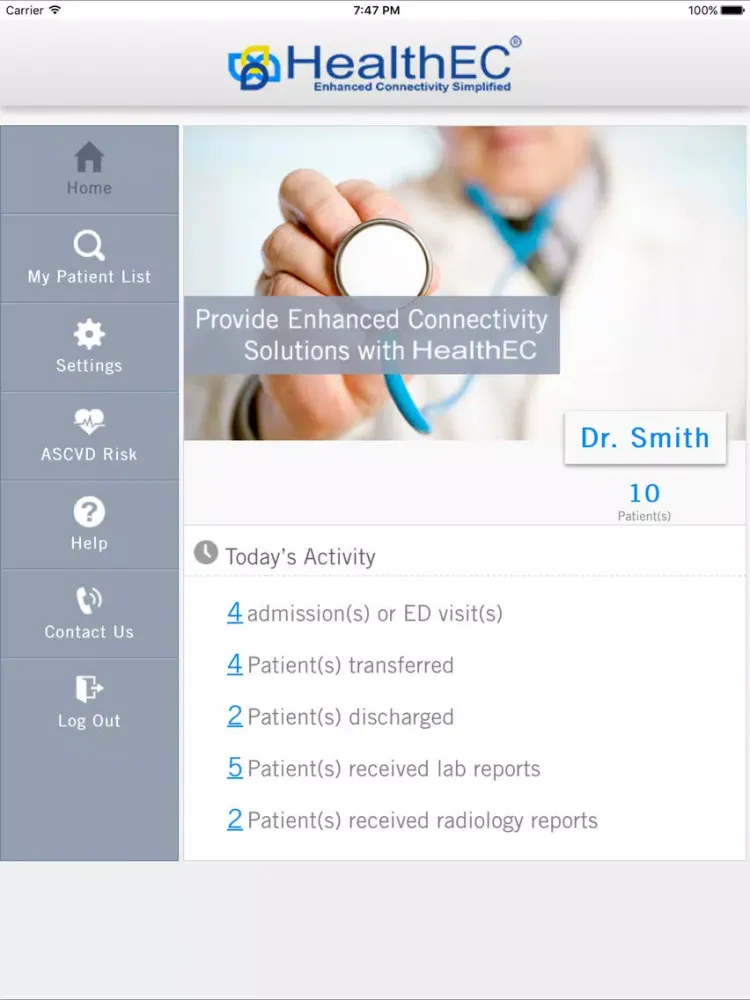 Provider eConnect iPad  स्क्रीनशॉट