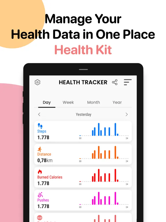 HealthKit: Health Tracker iPad  스크린샷
