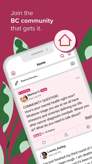 Capturas de pantalla de Bezzy Breast Cancer