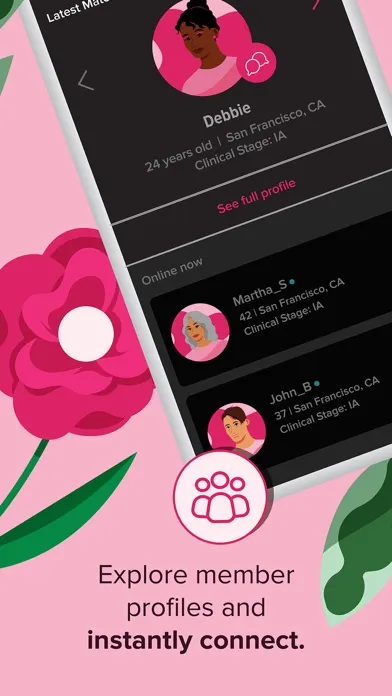 Capturas de pantalla de Bezzy Breast Cancer