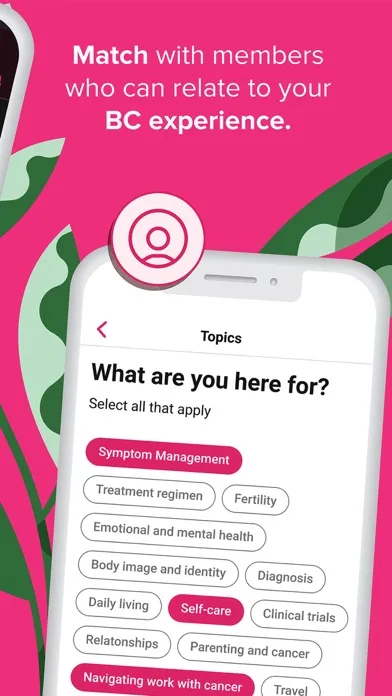 Capturas de pantalla de Bezzy Breast Cancer