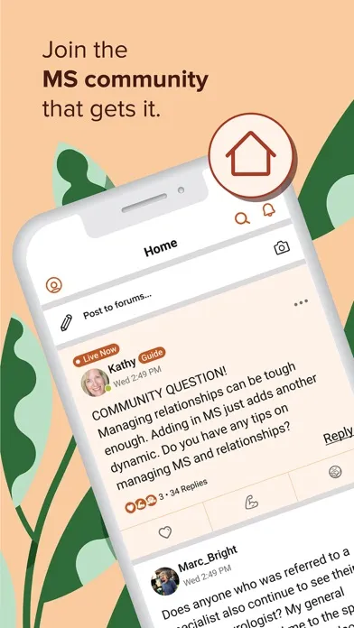 Ảnh chụp màn hình của Bezzy MS: Multiple Sclerosis
