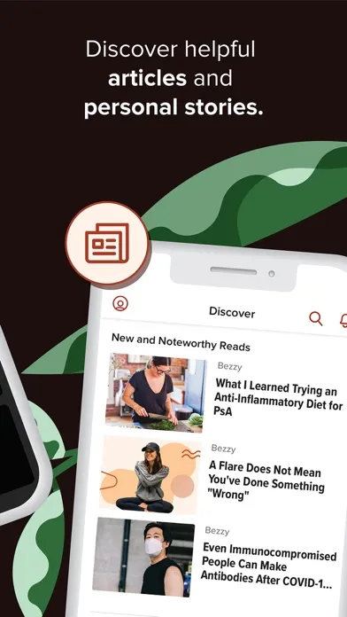 Bezzy Psoriatic Arthritis Screenshots