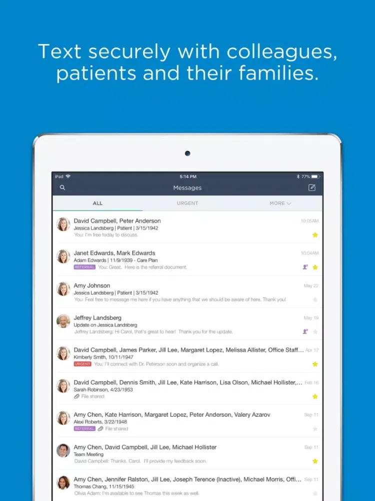 تصاویر Teleon HIPAA Compliant Texting iPad 