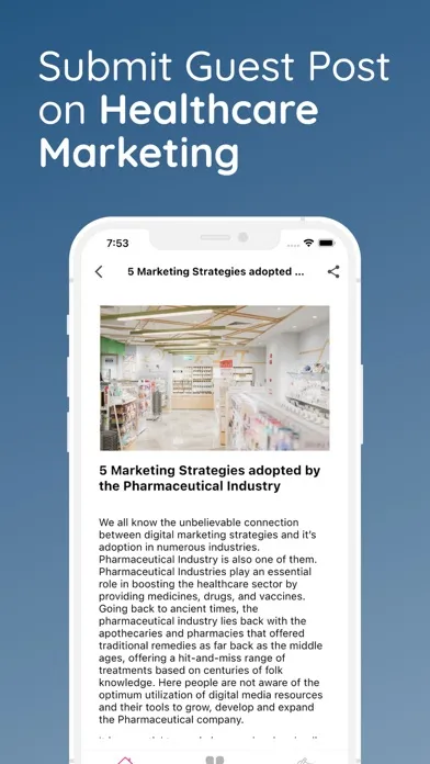 Capturas de tela do Healthcare Marketing Tips