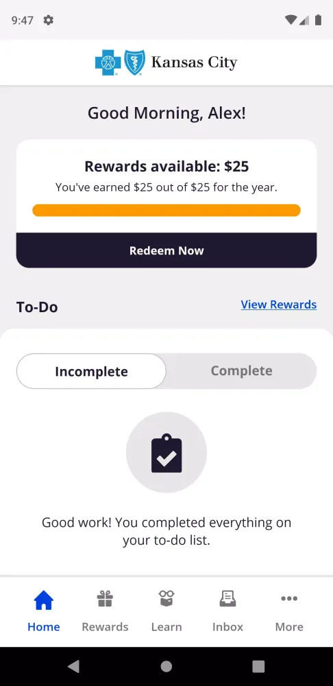 Screenshot di Blue KC ACA Rewards