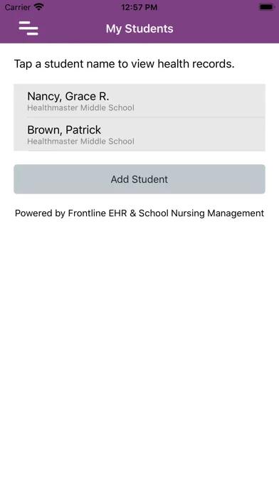 Frontline Health Portal Screenshots