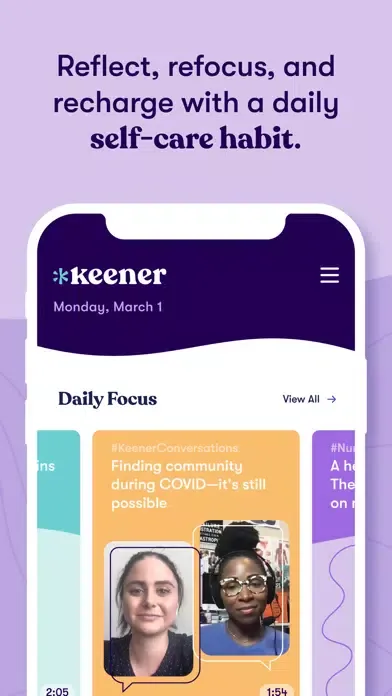 Ảnh chụp màn hình của Keener: Self-Care for Nurses