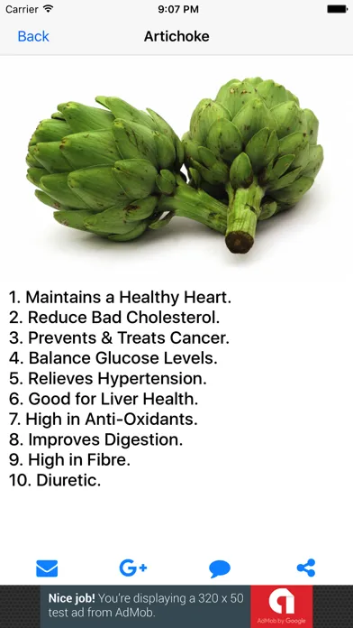 Captures d'écran de Health Facts of Fruits and Vegetables