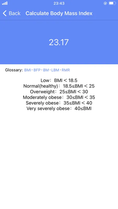 Скриншоты BMI BFP BMR Calculator