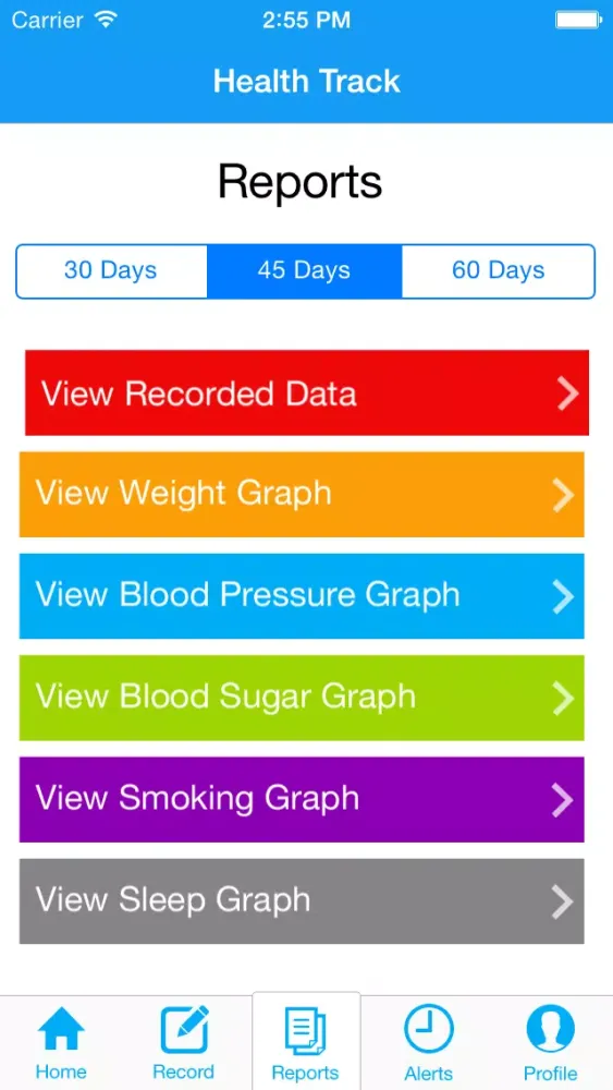 Capturas de tela do HealthTrack - Mobile Patient Monitoring and Reporting System