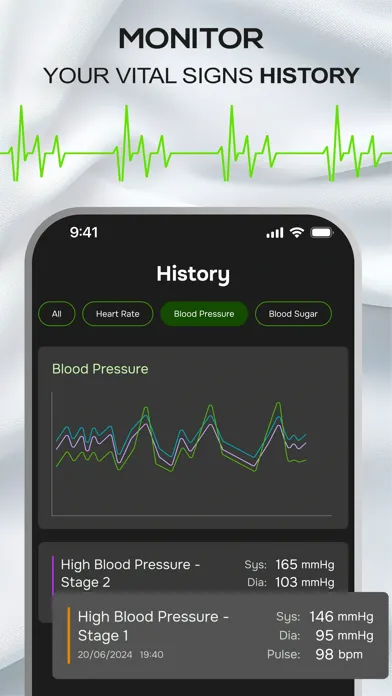 Screenshot di PulsAI: Blood Pressure Tracker