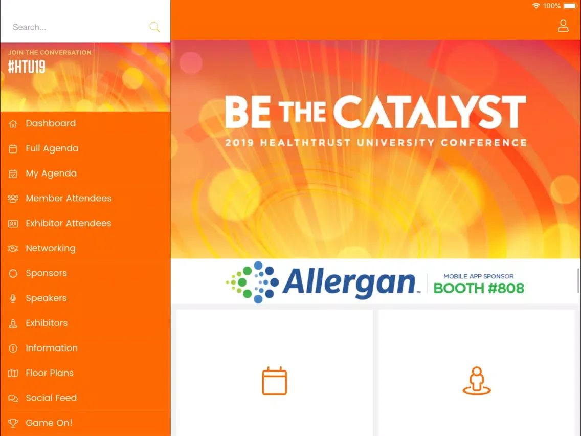 Captures d'écran de 2019 HealthTrust University iPad 