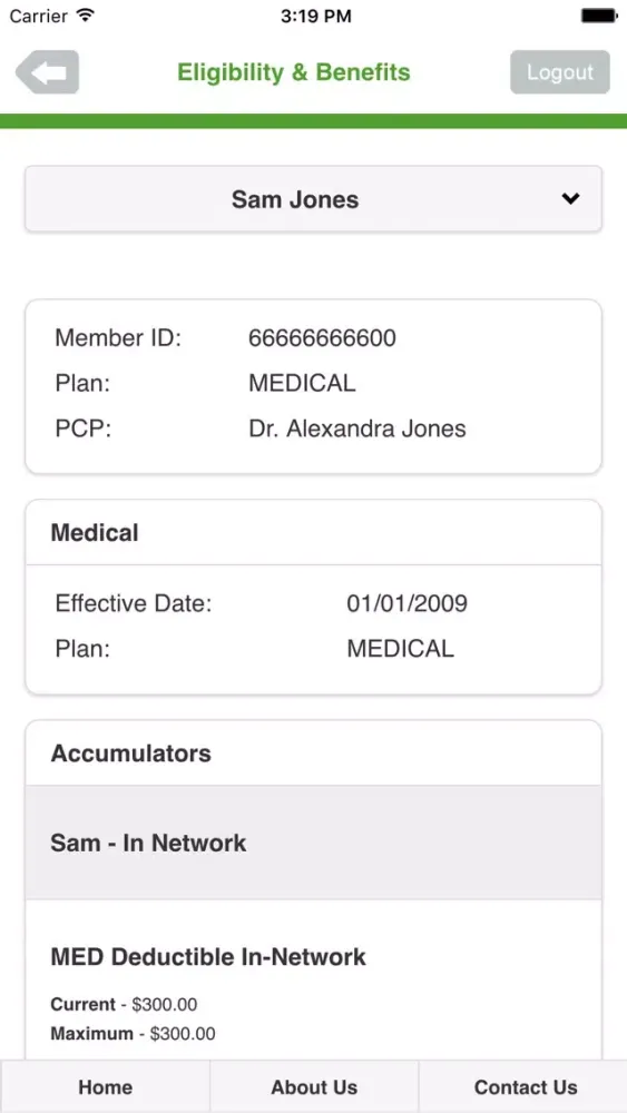 Capturas de pantalla de ATRIO Health Plans