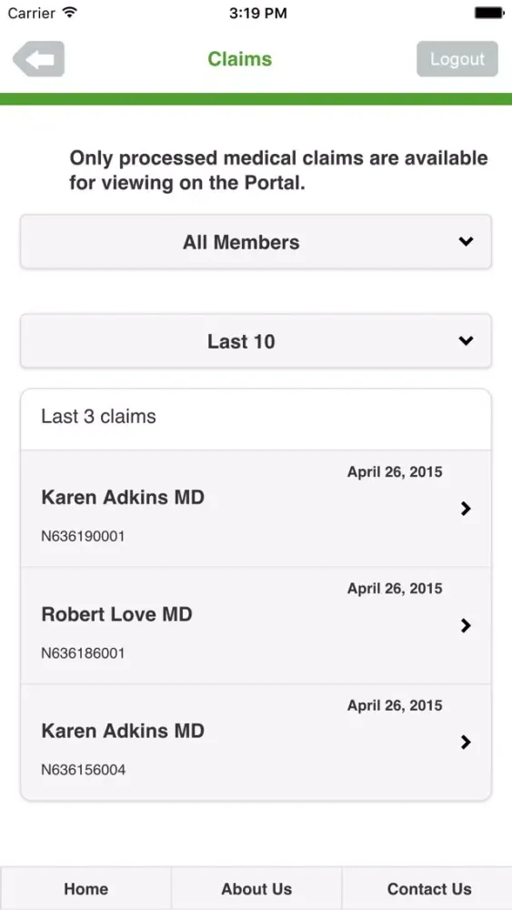 Capturas de pantalla de ATRIO Health Plans