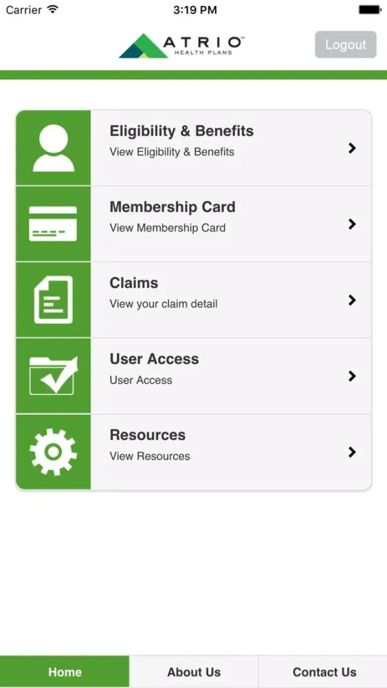 Capturas de pantalla de ATRIO Health Plans