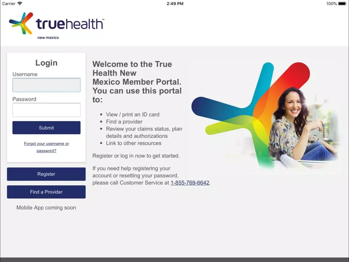 Скриншоты True Health New Mexico iPad 