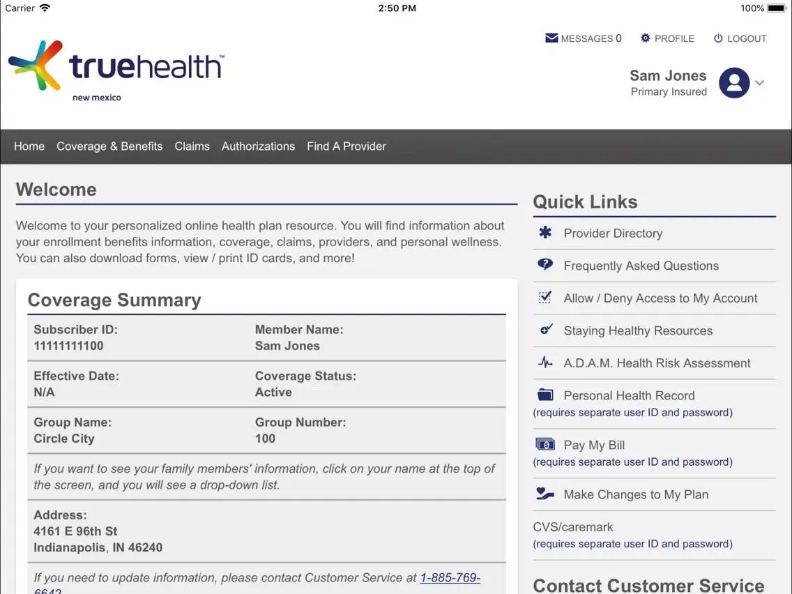 Скриншоты True Health New Mexico iPad 