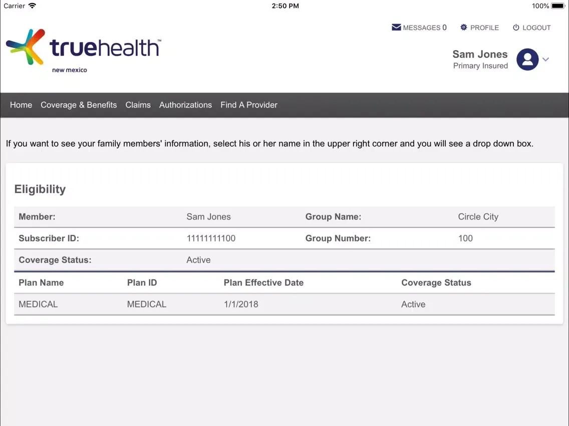 Скриншоты True Health New Mexico iPad 