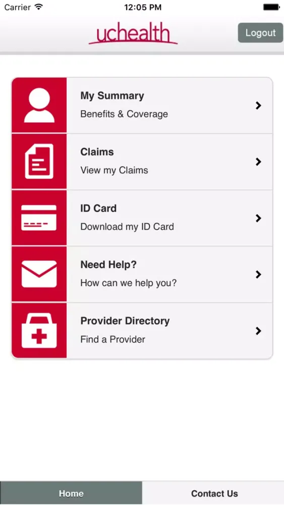 UCHealth TPA Screenshots