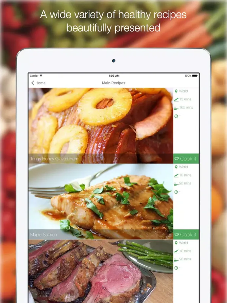 Tangkapan skrin Healthy Dinner Recipes - Find All Easy Recipes iPad 