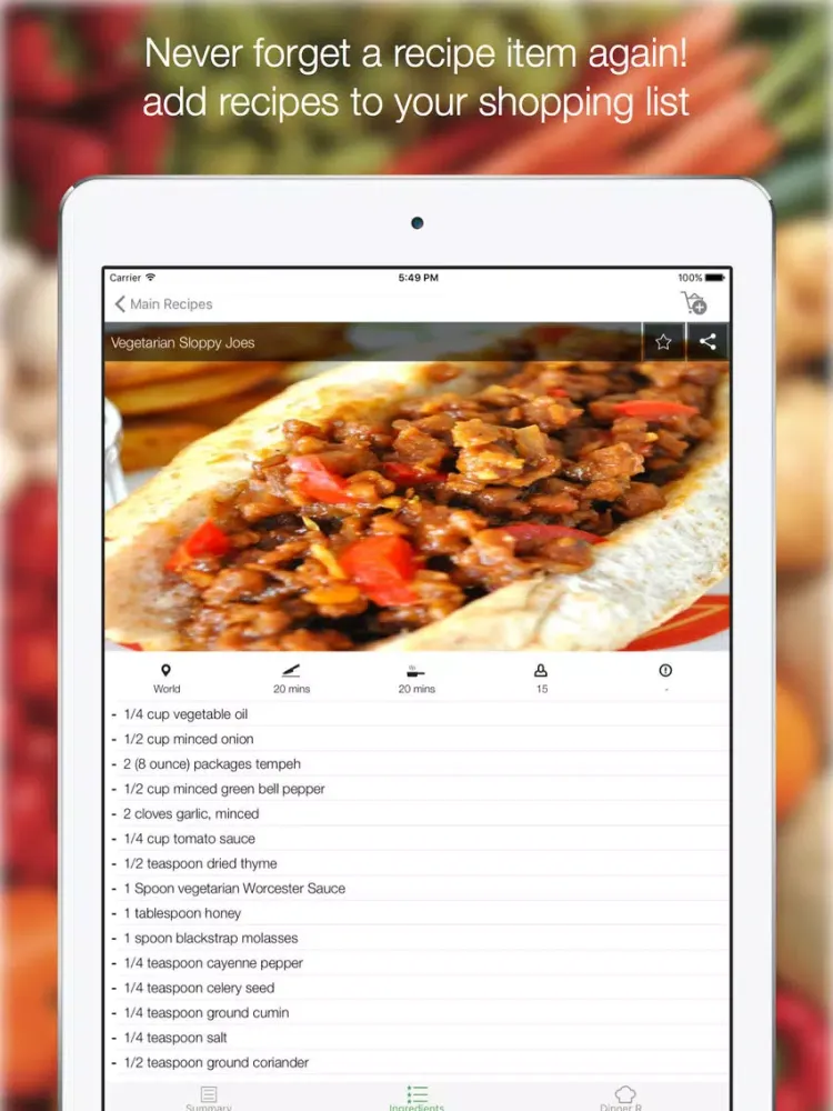 صور Healthy Lunch Recipes - Find All Easy Recipes iPad 