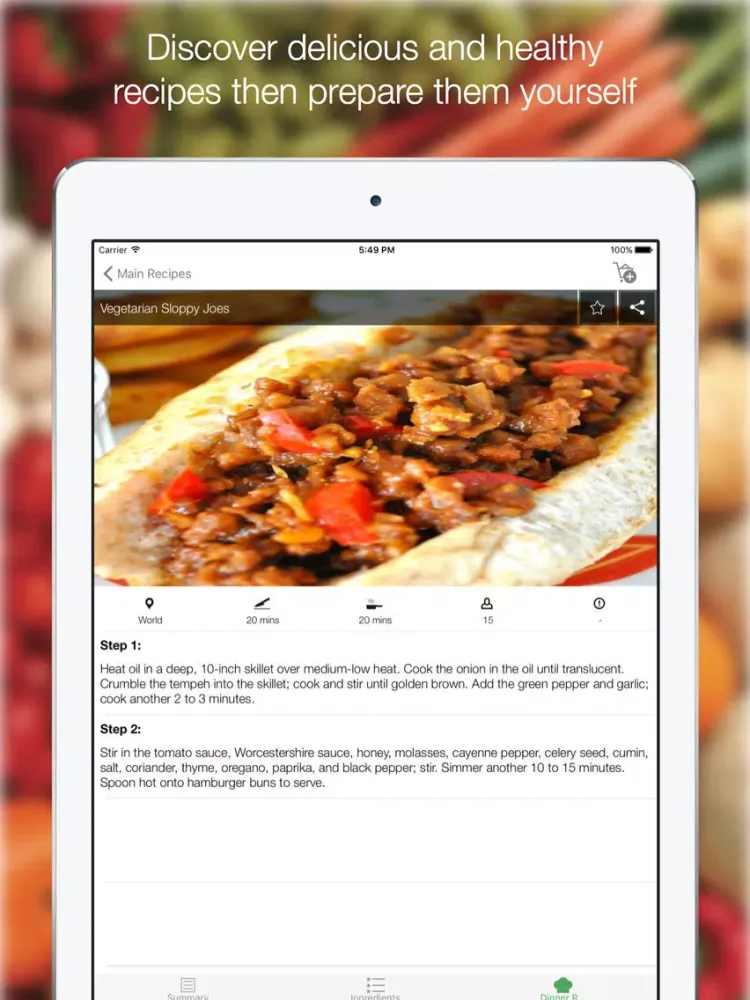 صور Healthy Lunch Recipes - Find All Easy Recipes iPad 
