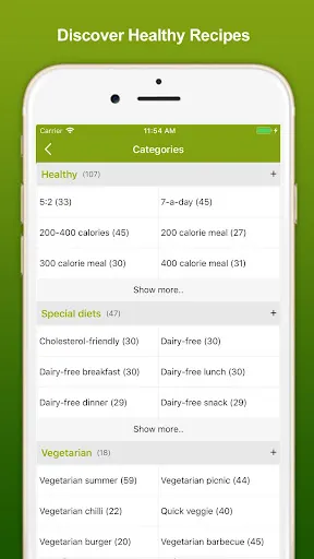 Healthy Eating Recipes Screenshots