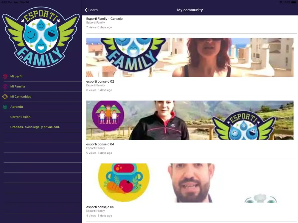 Скриншоты Esporti Family - Salud Academy iPad 