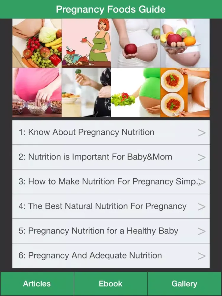 Pregnancy Foods Guide - The Guide To Eating Nutrition Food For Best Pregnancy! iPad 應用截圖