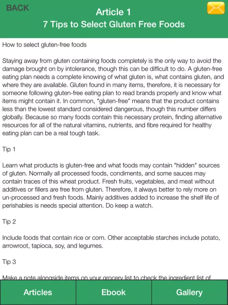 Gluten Free Guide - The Diet Guide To Treat Celiac Disease! iPad  スクリーンショット