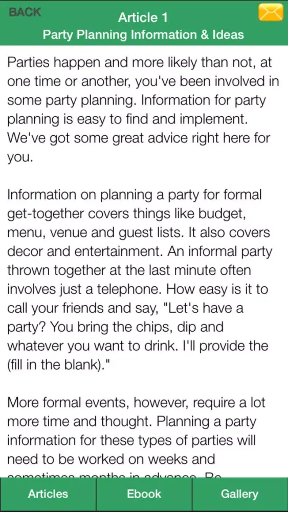 Captures d'écran de Party Planner Guide - A Guide To Planning Perfect Your Party!