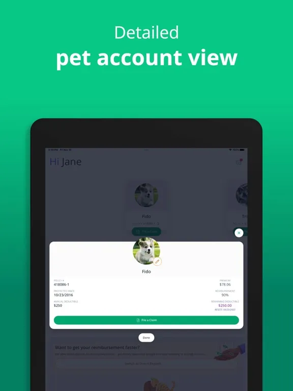 Ảnh chụp màn hình của Healthy Paws App iPad 